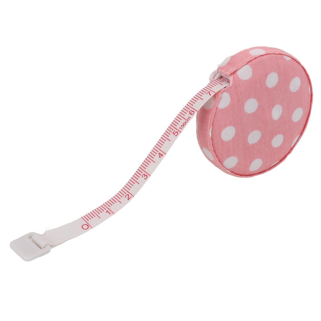 Body Measuring Tape Portable Durable Easy Reading High Accuracy Wide Application Measuring TapePink with White Dot
