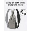 ALPINT MOUNTAIN Crossbody Bag, Chest Pack, Shoulder Bag, Portable Cycling Backpack, Casual Commuter Bag, Gray