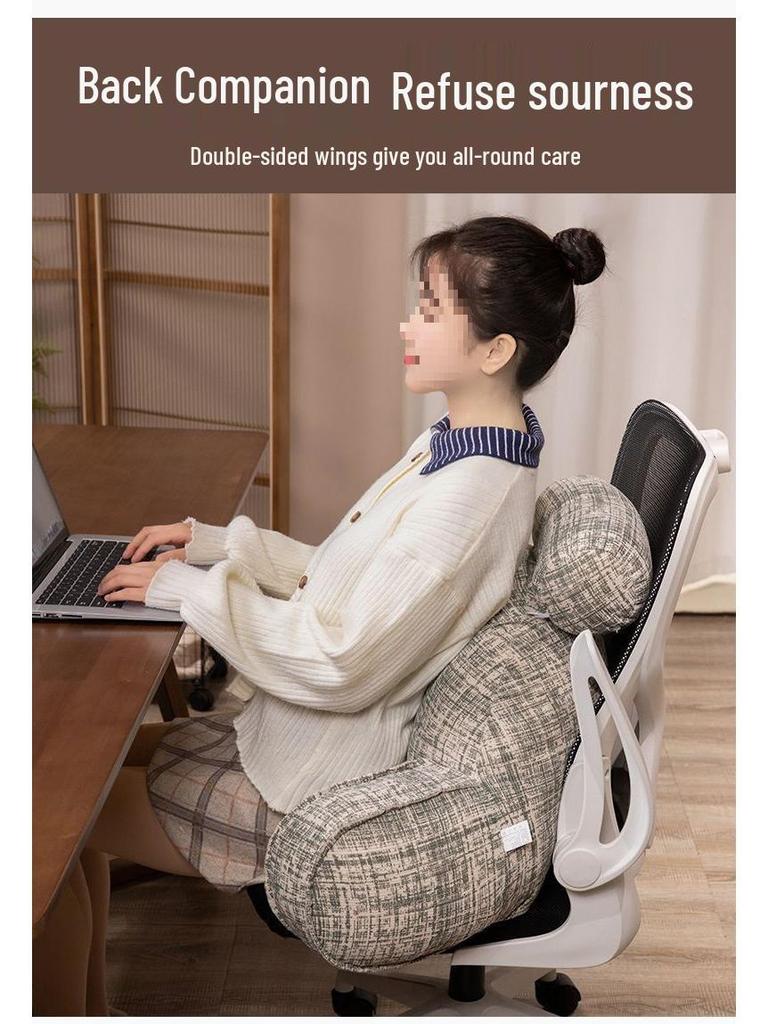 Soft Large Backrest Pillow: Washable Lumbar Support for Bed, Sofa, Dorm, and Pregnant Women