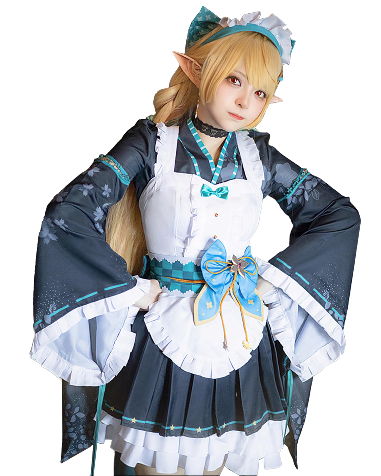 

[Milky Time] Косплей Nijisanji Pomu Rainpuff на Хэллоуин, костюм горничной Pomu Rainpuff