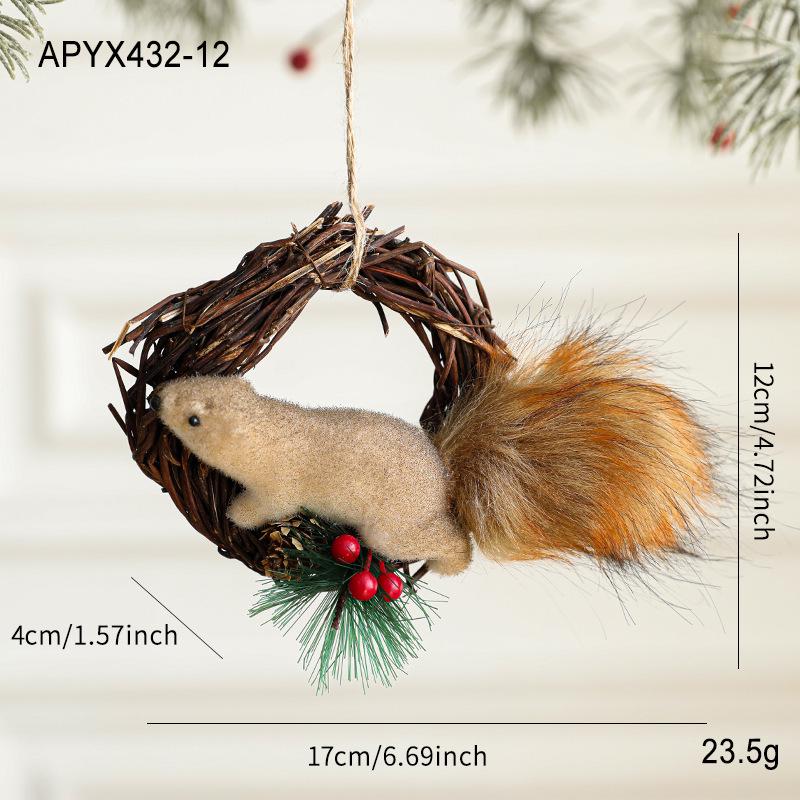 Foam Cartoon Squirrel Christmas Tree Ornament Pendant