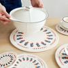 Flower Print Woven Cotton Placemat Heat Insulation Pot Pad Decoration Coffee Cup Mats Craft