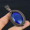 Lapis Lazuli Pendant Handmade Gemstone Jewelry, 999 Copper Wire Wrapped Pendant ,Unique Design Jewelry Pendant