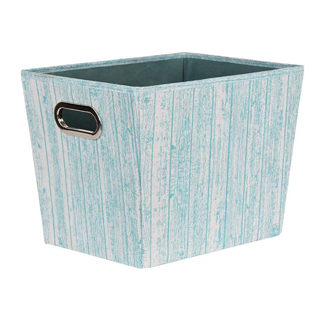 Hot Selling Fabric High Quality Non-woven Storage Bin Household Trapezoid Shape Foldable Closet Storage Box With Metal Handles Small зелёный