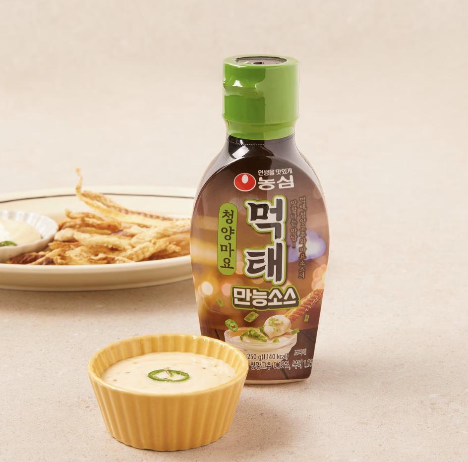 Nongshim Salsa All-Around Meoktae Cheongyang Mayo, Salsa Dip Piccante Saporita e Condimento per Topping, 250g x 3 Confezioni