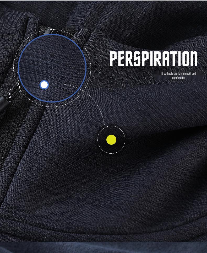 Men’s Quick-Dry Hooded Fleece Jacket for Running and Fitness