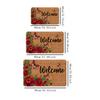 1Pcs Anti Fatigue Kitchen Rugs, Peony Butterfly  Print Waterproof Non-Slip Thick Cushioned Kitchen Mat Heavy Duty Comfort Standing Mat for Kitchen