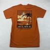 T-shirt Grafica Arancione Hard Rock Cafe Isole Cayman Y2K Uomo Taglia Piccola
