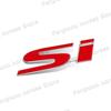 3D Chrome Metal SI Letter Logo Car Body Sticker Fender Side Emblem Rear Trunk Decor Decor For Honda Civic Accord Car Styling akf256