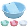 Thickened Washboard Basin Plastic Laundry Tub Underwear Cleaning Basin  For Hand Washing Clothes