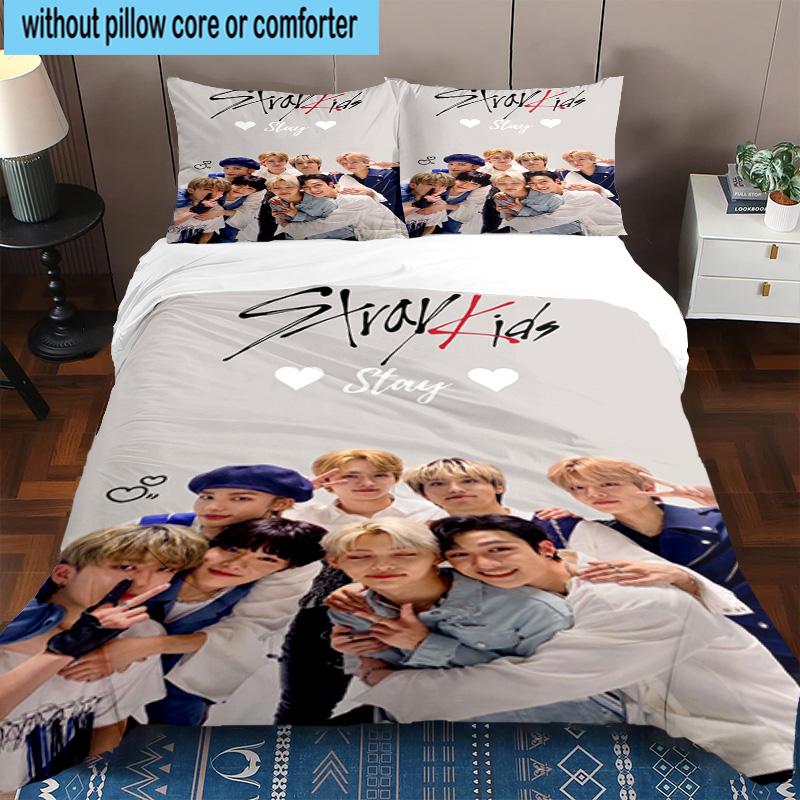 3PCS K-pop Stars In Urban Vibes 3pcs Bedding,Including 3PCS Duvet Cover And 2pcs Pillowcases Perfect for Christmas,Ideal for Bedroom, Dormitory