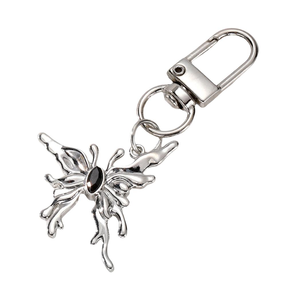 Elegant Resin Butterfly Keychain Alloy Key Holder Unique Keyring Bag Pendant Fashion Accessory for Women and Girls
