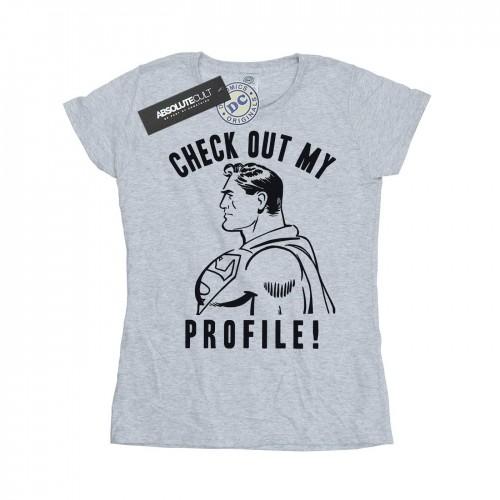 

DC Comics Womens/Ladies Superman Check Out My Profile Cotton T-Shirt XXL білий