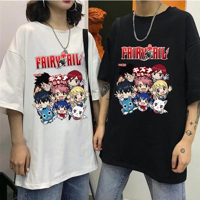 Anime Fairy Tail Unisex/Unisex T-Shirt Harajuku Cartoon T-Shirt Streetwear Sommer Tops T-Shirts T-Shirt Übergroß HipHop