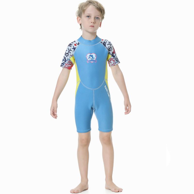 2.5mm Children's Swimsuit Submersible Suit Boys One-piece Middle Diving R002 Cartoon Thickening