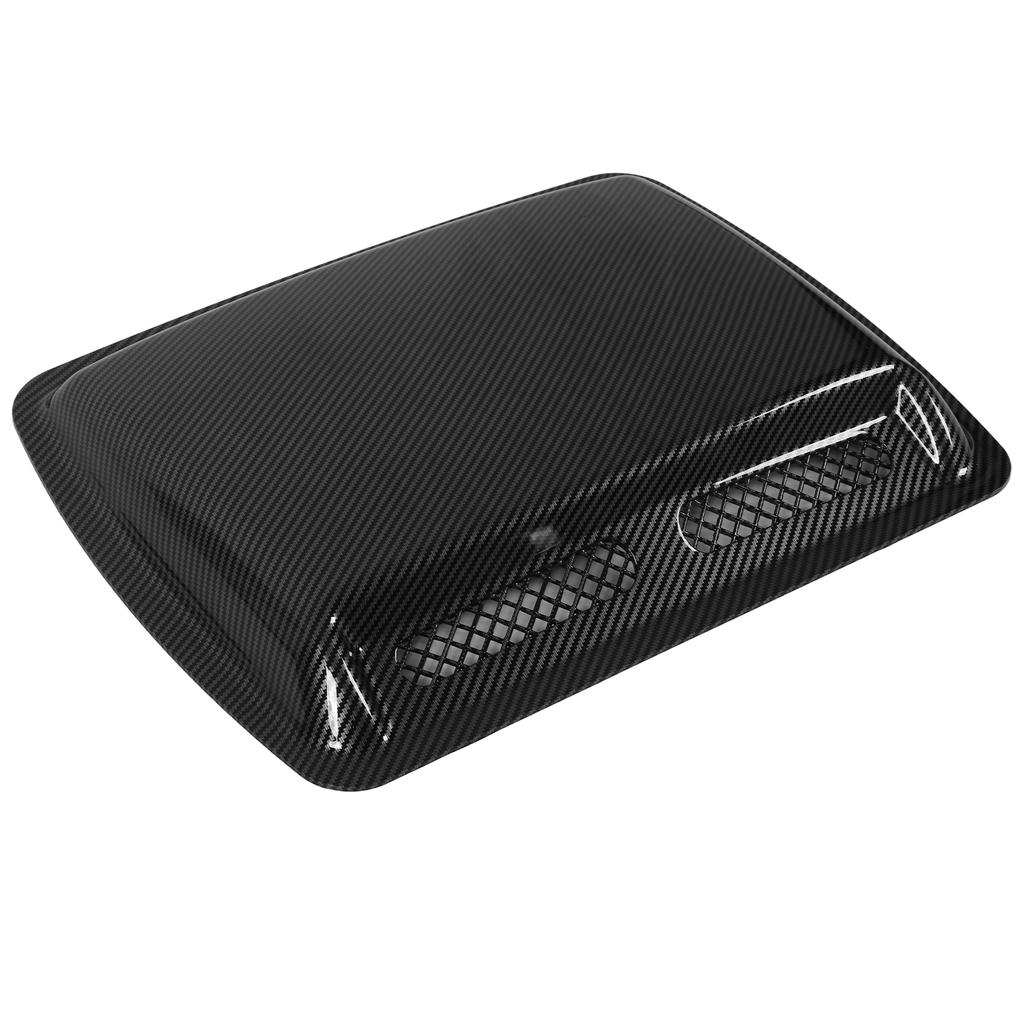 Hood Scoop Vent Bonnet Cover Decorative Air Flow Intake Covers with Self Adhesive Design for CarsCarbon Fiber Style