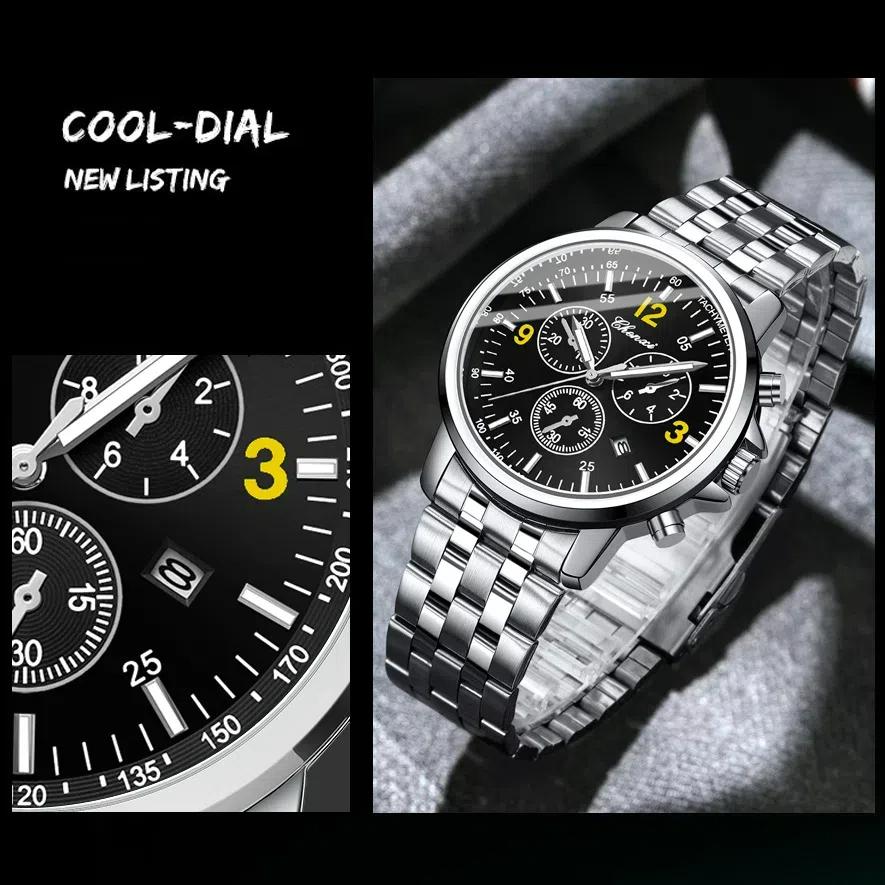 Chenxi Luxus Sportuhr für Herren Wasserdicht Leuchtend Datum Chronograph Herrenuhr Quarz Edelstahl Herrenuhren
