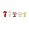 5PCS Mushroom Vase Set High Borosilicate Glass 5 Colored Propagation Station Small Bud Flower Vases for Home Room