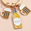 Cute Beer Key Chain Simulation Drink Key Chain Pendant Car Key Chain Handbag Decoration Diy Jewelry Gift
