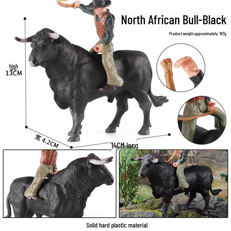 Wild Safari Animal Figurines: Giraffe, Elephant, Rhinoceros, Brown Bear, Tiger, Lion, Leopard, Hippopotamus - Solid Cognitive Toys