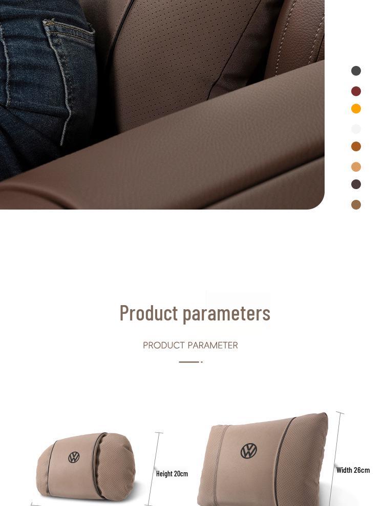 Reposacabezas, Soporte Lumbar y Almohada Cervical para Volkswagen Sagitar, Lavida, Passat, Bora, Tayron, Magotan.