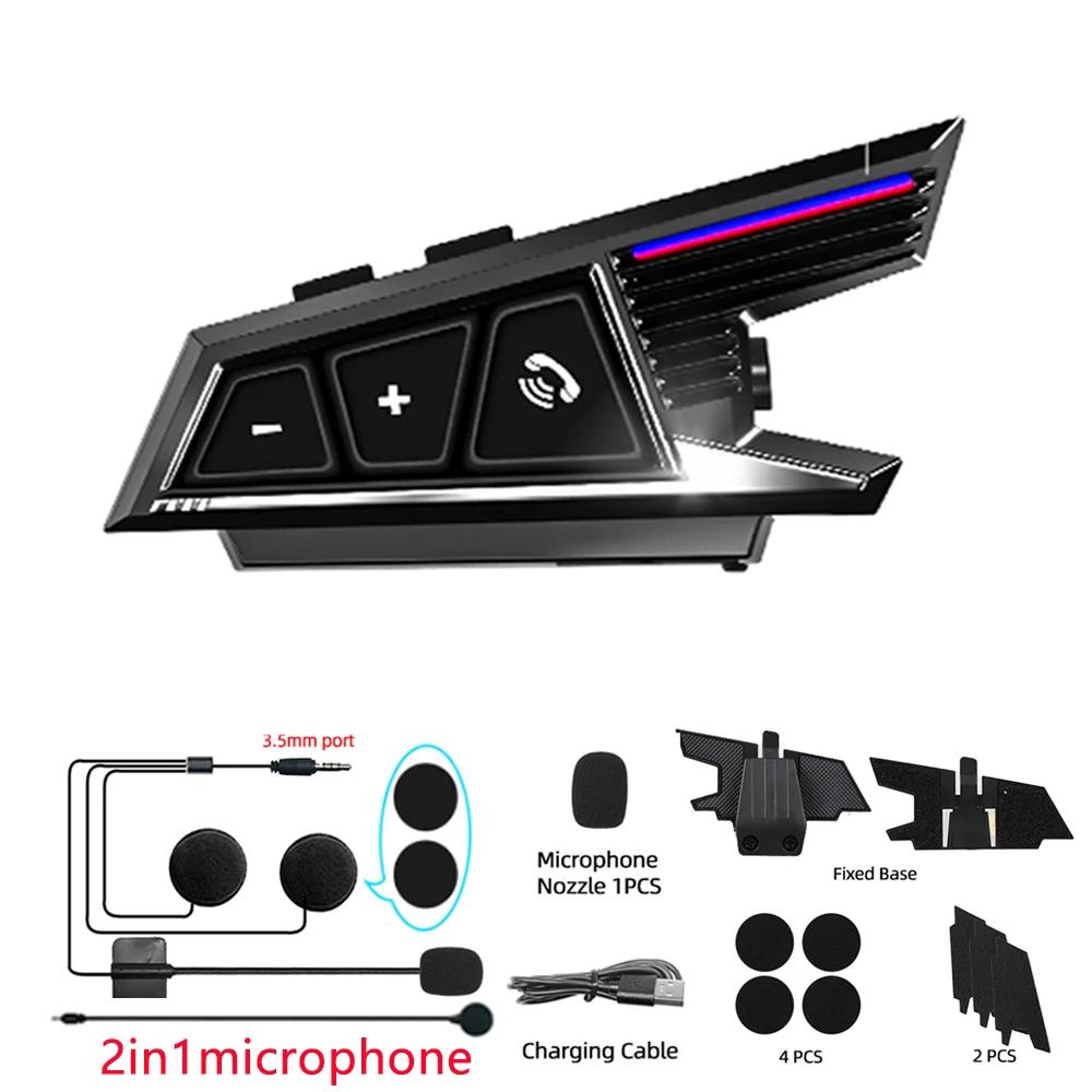 Bluetooth 5.3 Helmet Headset Wireless Hands-free Call Phone Kit Motorcycle Waterproof Earphone MP3 Music Player Speaker for Moto