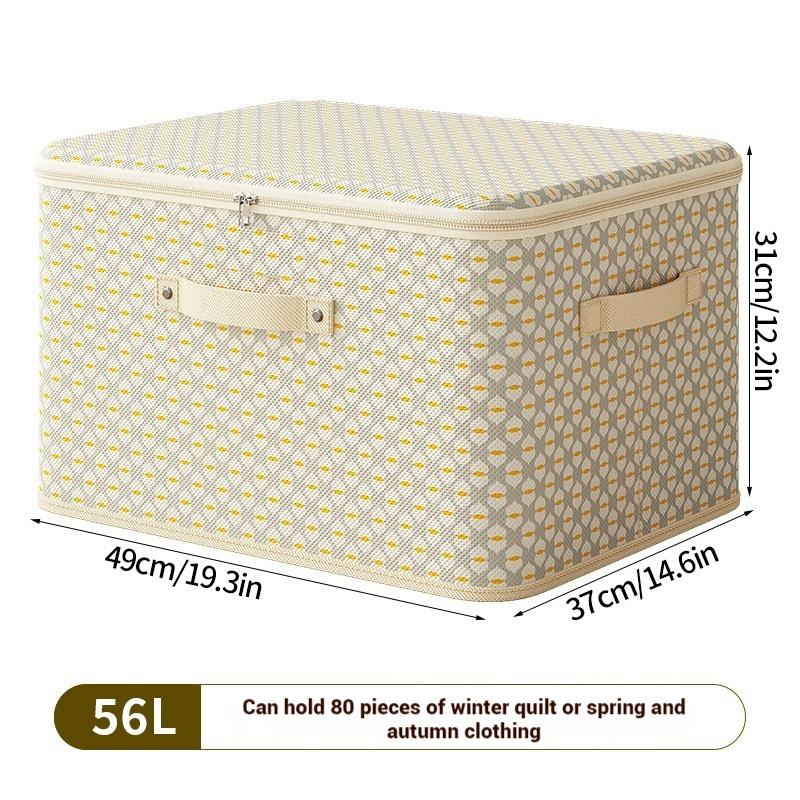 Large Clothing Storage Bag Zipper Portable Wardrobe Organizer for Clothes Quilt Blanket Storage Bags Home Dustproof Storage Box