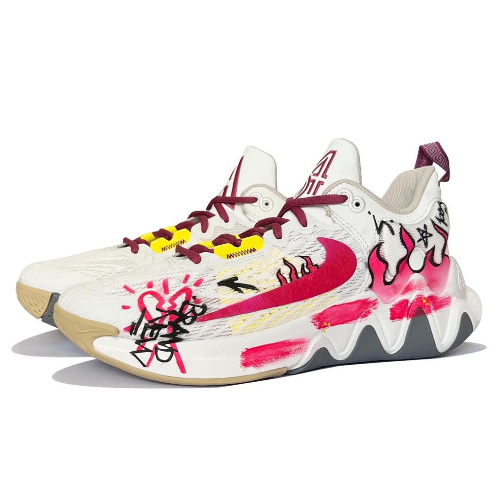 Nike Giannis Immortality 2 Pink Flame Cushioning Lightweight Low top Basketball Shoes Unisex Pink White DM0826-100(TeamK-)