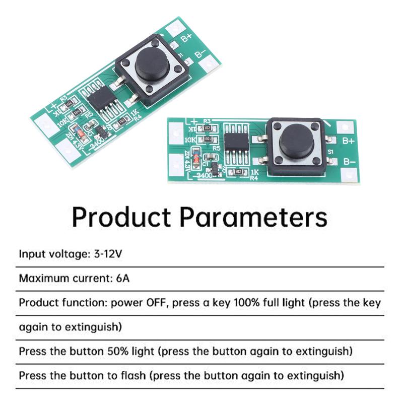 1/3Pcs Dc3V-12V Flashing Module With 3 Mode High Brightness Flashing Light Car Led Lighting Control Driver Board