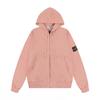 STONE Classic Solid Color Hooded Long-Sleeve Unisex Jacket with Badge – Trendy Island Style for Couples