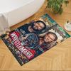 Wrestlemania Personalisierter Teppich mit Textbereich für Küche, Wohnheim, Balkon, Wohnzimmer, Rutschfester Teppich, Bürodekor, Geburtstags-/Weihnachtsgeschenk