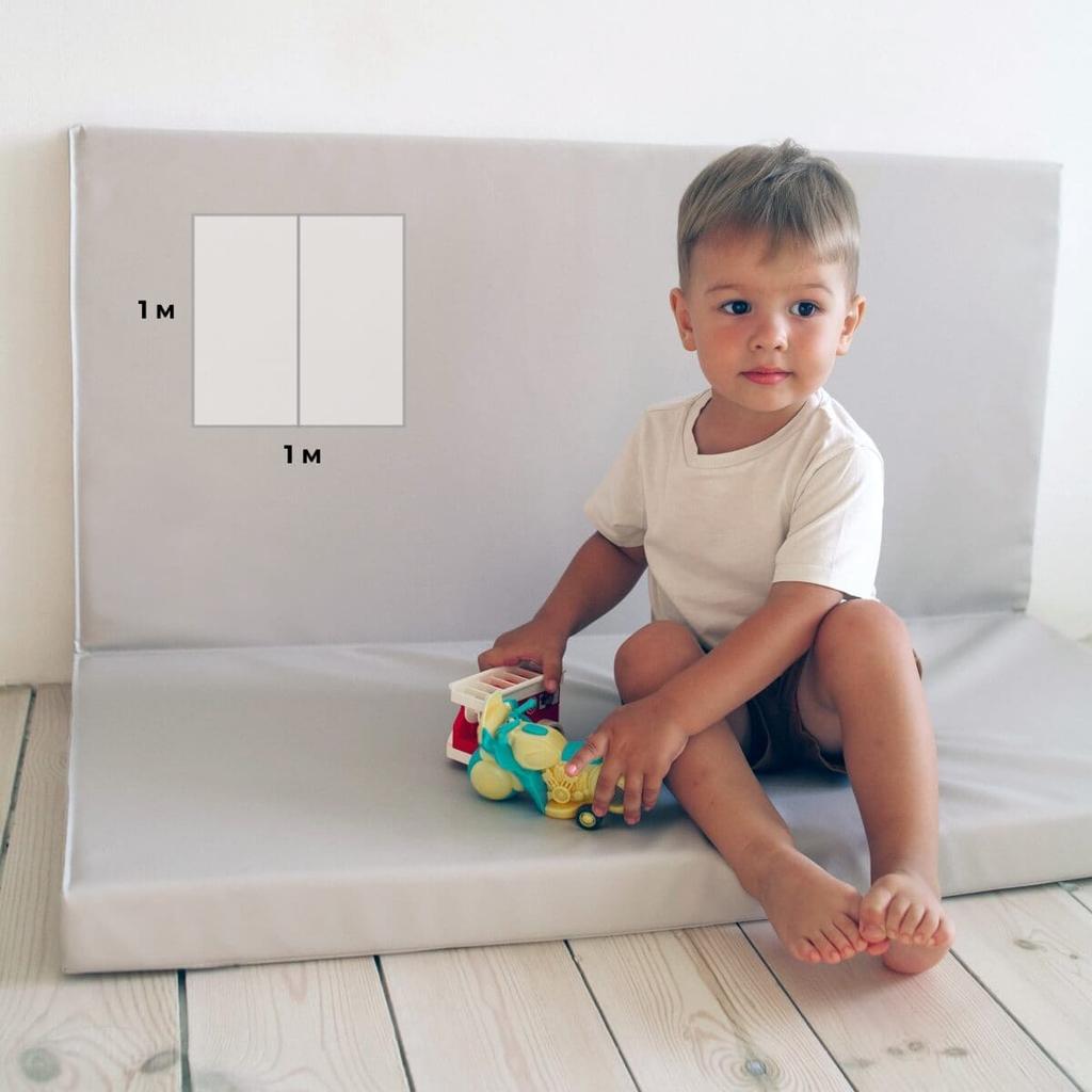 gymnastic mat Comet 100x100x10 two-piece - beige