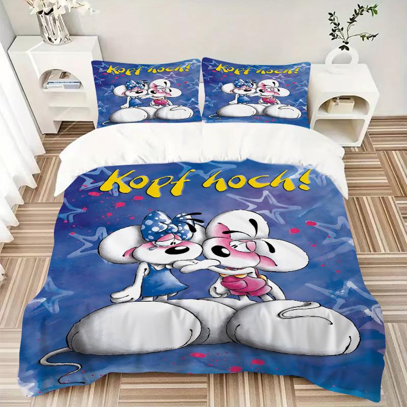 Rats Love Print 3Pcs Bedding Setduvet Cover With 2 Bedropillowcase Home Birthday Gift