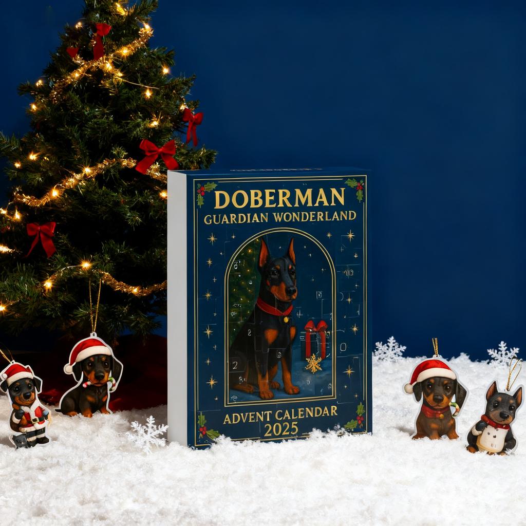 Christmas Advent Calendar Acrylic Christmas Dog Advent Calendar Retriever Dog Advent Calendar Ornaments Festive for 24-day Advie