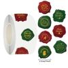 500Pcs/set Merry Christmas Stickers 1 Inch Round Christmas Tags Stickers For Kids Gift Baking Package Envelope Stationery Decor