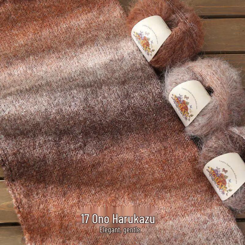 Filato in Lana Alpaca Mohair Seta Tinta Unita per Lavorare a Maglia a Mano Maglioni, Sciarpe e Sciarpe