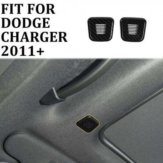 Roof Microphone Speaker Cover Trim For Challenger 2015+Charger 11+ Carbon Fiber