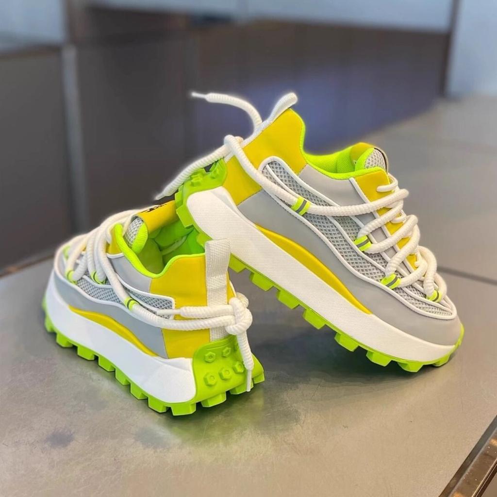 Mesh Breathable Dad Shoes 2025 Latest Versatile Casual Sports Shoes with Thick Soles and Elevated Height for Men's Running Shoes