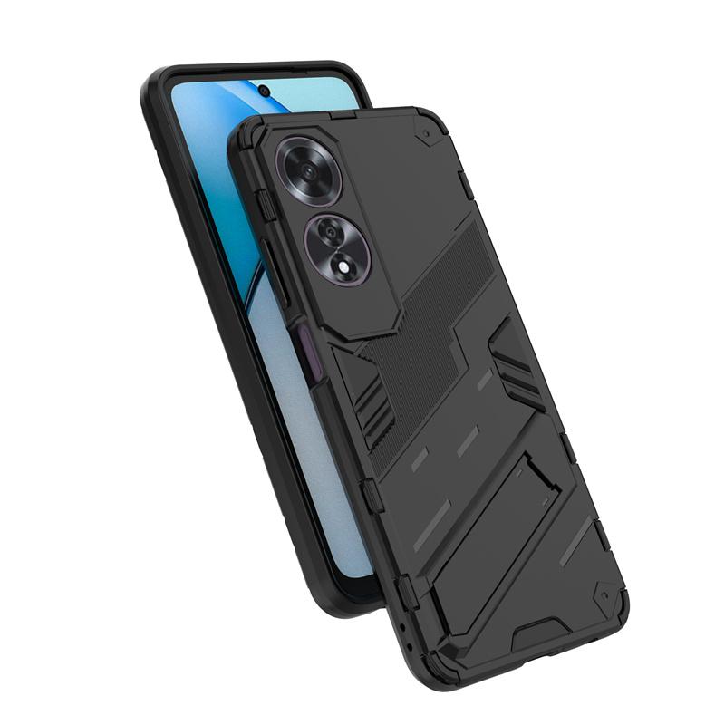 Für Oppo A60 4G Hülle, Rüstung, stoßfeste Handyhüllen für Opo Appo A 60 4G 2024 CPH2631 6,67 Zoll, magnetische Halterung, Ständer, Rückseite