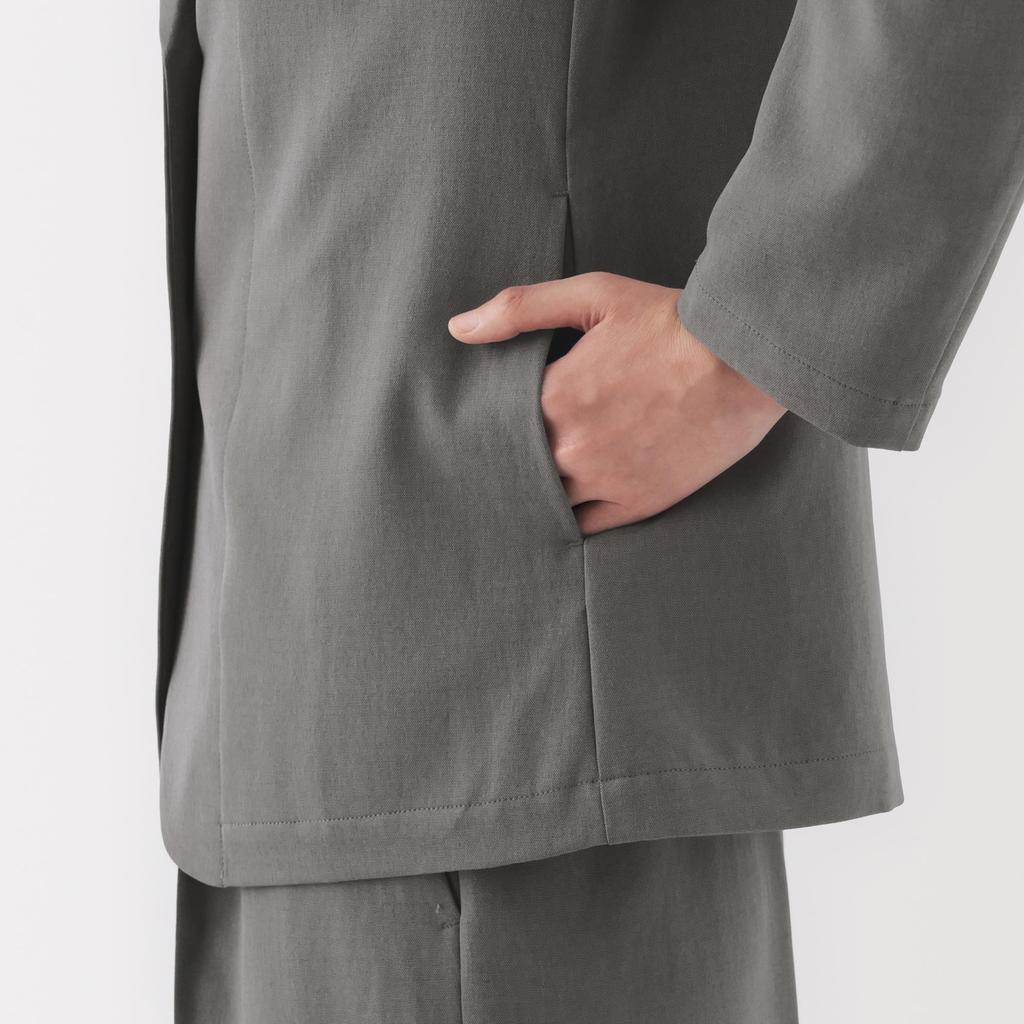 MUJI Tailored Charcoal Size XL Women's Water-Repellent Jacket, BD0ZYA5S, Gray,