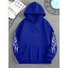 Dark Style Pattern Print Men'S Fashion Hooded Sweatshirt, Casual Versatile Hoodie