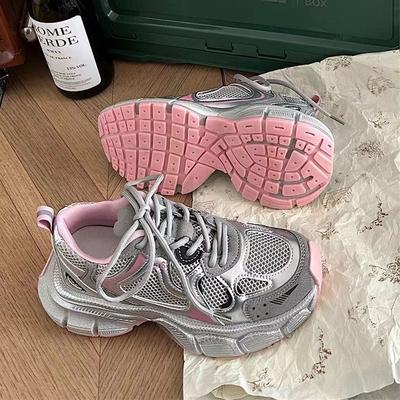 Dad Shoes Women's Shoes New Summer Spring and Autumn Mesh Shoes Breathable Mesh Platform Fashion Women's Sneakers