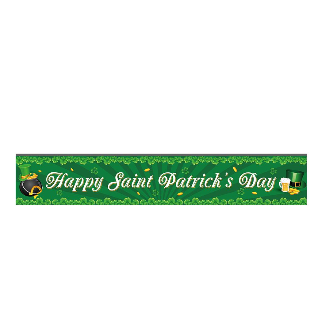Irish Festival Clover Theme Party Outdoor Party Venue Arrangement Props Polyester Cloth Poster Customization