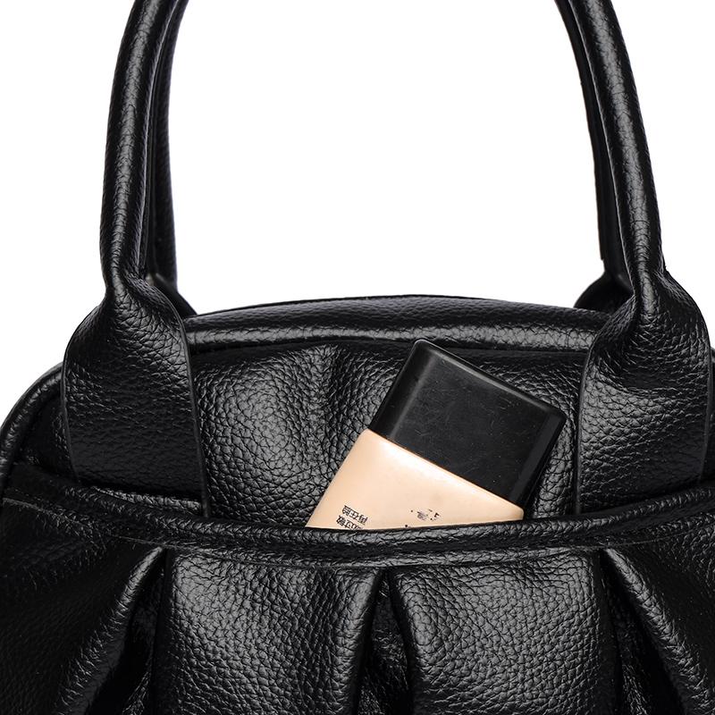 Elegant Leather Tote Bag for Women Casual Shoulder Crossbody Handbag with Top Handle