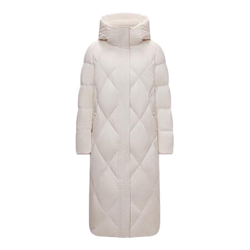 

Tanboer JF8468 Women s Long Quilted Hooded Goose Down Jacket M-170