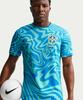 Nike Brazil Academy Pro Dri-Fit Soccer Pre-Match Short Sleeve Top M - Light Menta:Light Photo Blue:Canary / Ih1662-369