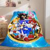 Sonic the Hedgehog Flannel Lightweight Blanket Home Decor Sofa Bed Travel Cover Family Gift For All-Season LXRa41