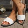 Ladies' Thick Soled Sandals, Round Toe Comfortable and Versatile in Spring and Summer, Mid Heeled Beach Shoes with Sponge Heels