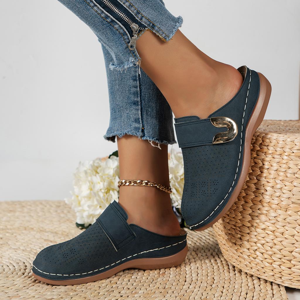 Women Hollow Out Wedge Slippers Women 2025 Summer Comfy Breathable Platform Sandals Woman Non Slip Flip Flops Plus Size 45