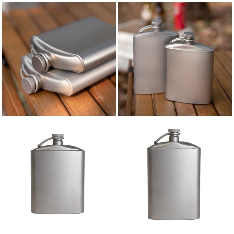Durable Titaniums Flask High Quality Titaniums Wine Flask 260ml 200ml Bottle for Adventurous Traveler